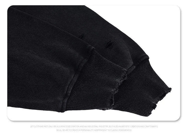 Gradient washing destroys vintage hoodies Street King Limited