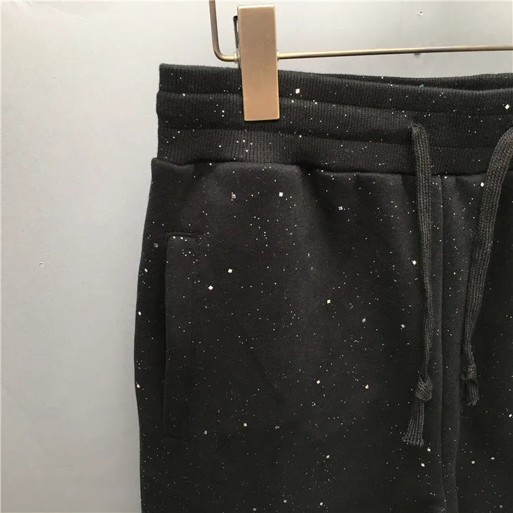 high new novelty luxury men 2022 classic shiny sky stars comfortable cotton parkour sweat casual pants sweatpants d48 urban active pants