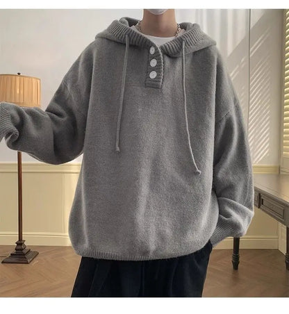 American style trend personalized trend lazy style for men and women hooded sweater loose and casual knit top for couples y2k Street King Limited