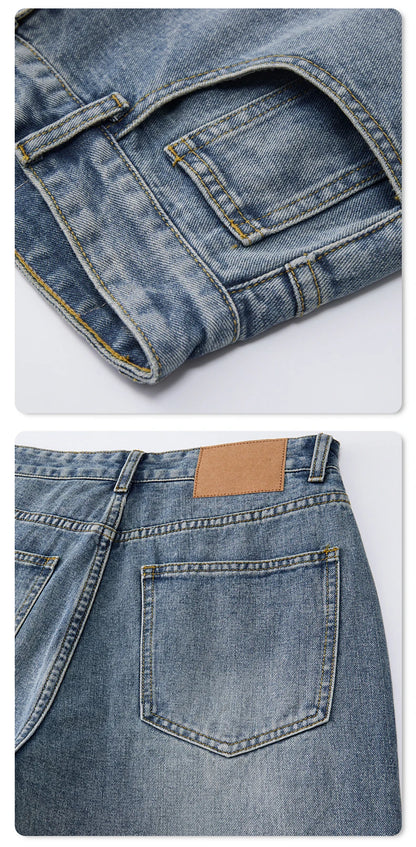 men wide leg straight streetwear fashion loose casual vintage denim baggy jeans pants women y2k jeans trousers unique jeans style 1746
