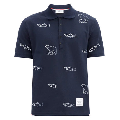Streetwear New Men Luxury Embroidered Bears Striped Poodle Dog Fashion Polo Shir New 2023 Men Luxury Embroidered Bears Striped Poodle Dog Fashion Polo Shirts Shirt Hip Hop Skateboard Cotton Polos Top Tee 245 Fashion Sweater Jacket With Graphic Design For Men