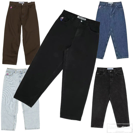 y2k gothic polar big boy baggy jeans cartoon embroidery streetwear mens womens fashion denim pants hot sell wide leg trouser ripped baggy denim