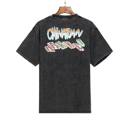 Rainbowtouches 2022 New Brand Men's T-Shirt Unisex High Street Vintage Graffiti Loose Casual Dark Shirts Street Fashion Hip Hop Street King Limited