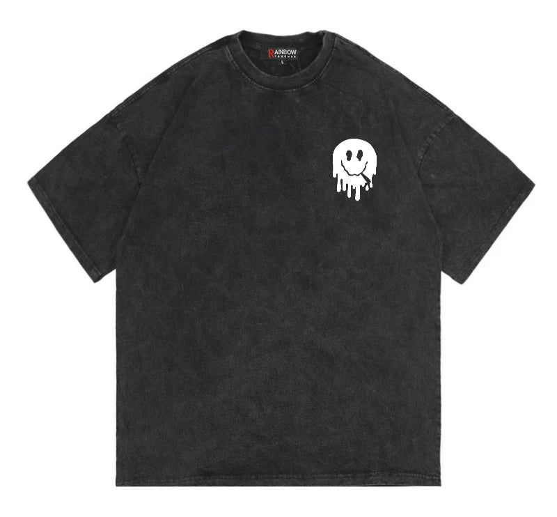 Rainbowtouches 2022 Summer Half-Sleeve T-Shirt Unisex High Street Vintage Graphic T Shirts Loose Casual Street Fashion Hip Hop Street King Limited