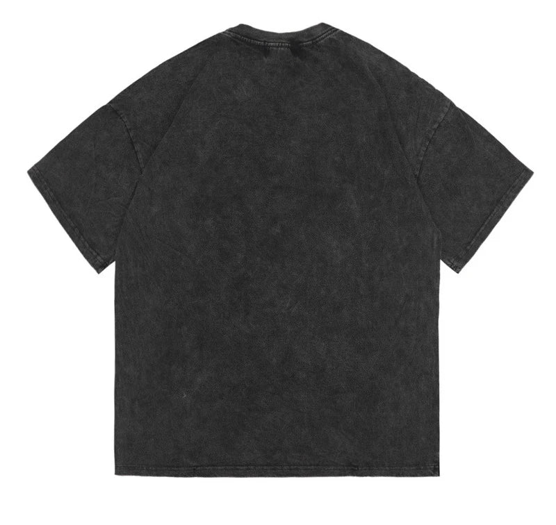 Rainbowtouches Summer T-shirts Oversized Men Fashion Acid Wash T-Shirt Loose Hip Hop High Street Style Unisex Quality Clothing Street King Limited