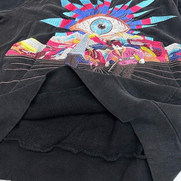 Autumn and winter 2024 new all-seeing eye embroidered hoodie Street King Limited