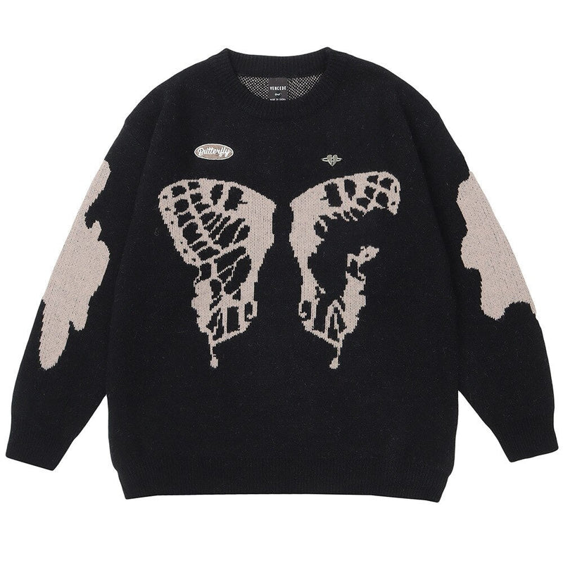 "Broken Wings" Unisex Men Women Streetwear Graphic Sweater Daulet Apparel