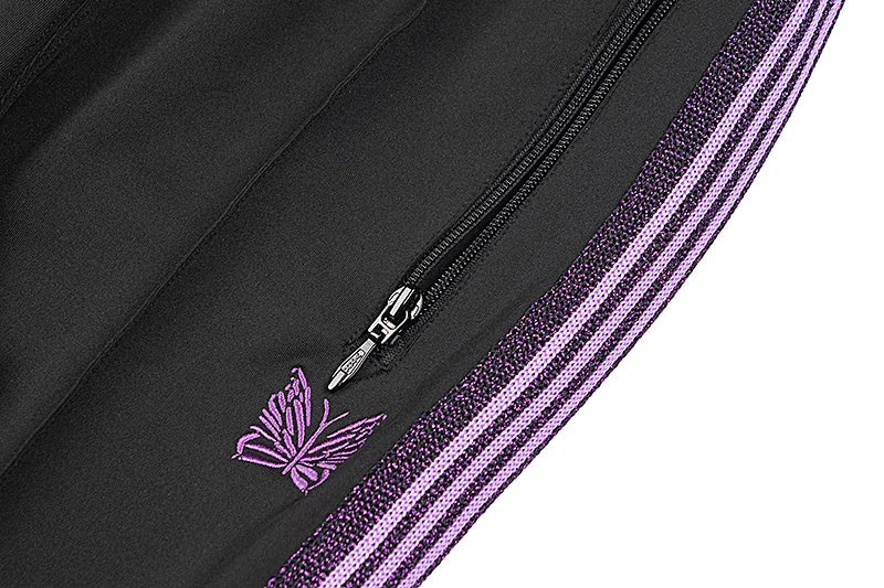 chaopai pattern embroidery loose casual pants side edge weaving straight leg pants men woman comfortable trousers unique default style 4671