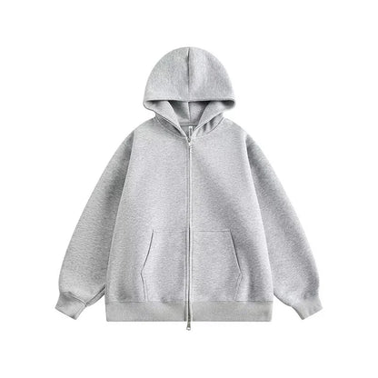 winter mens fleece zipper hooded sweatshirts 2025 new classic solid color oversized hoodies y2k streetwear outerwear tracksuit unique default style 20