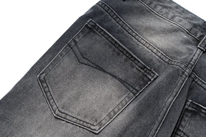 New Black Gray Washed Casual Baggy Jeans for Men and Women Straight Loose Oversized Cargos Hip Hop Frayed Hole Denim Trousers Street King Limited
