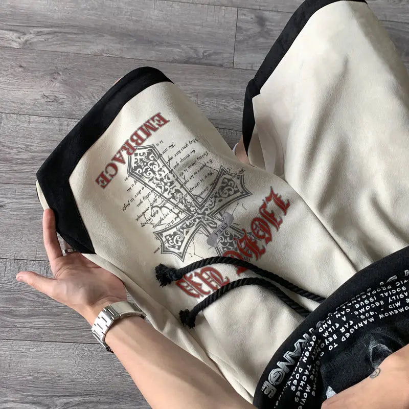 high street hip hop men and women summer personalized capris american trendy letter printing loose sports casual shorts y2k casual urban shorts