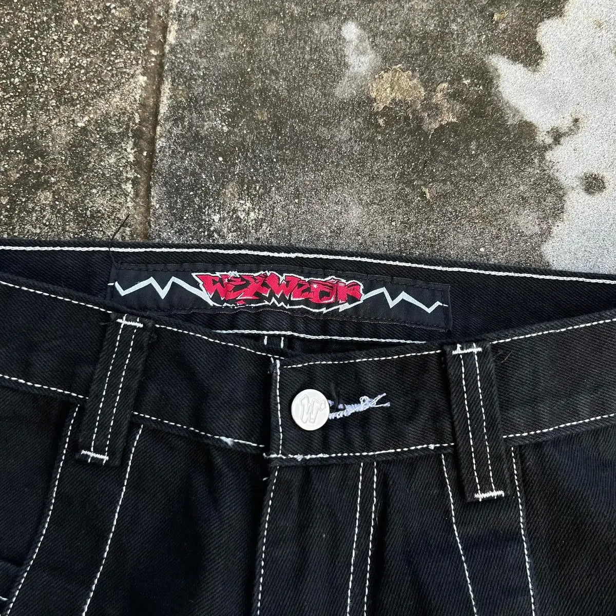hip hop y2k new color wexwear embroidered baggy jeans streetwear jeans men women high waist wide trouser harajuku black pants unique jeans style 1461