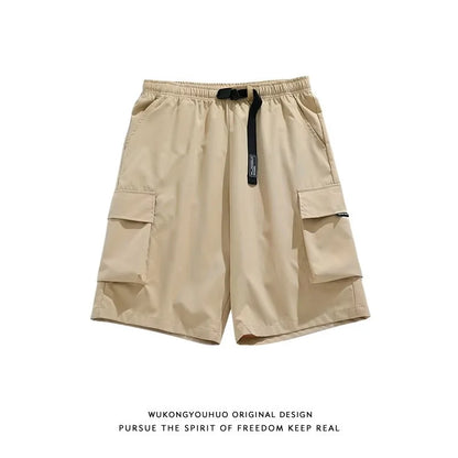 summer mens breathable cargo shorts 2025 multi pockets shorts homme loose gym short pants casual outdoor beach short overalls unique cargo style 3161