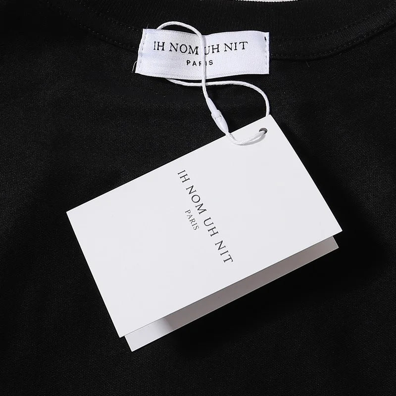 Black White IH NOM UH NIT Short Sleeve Tops Tee Men Woman Best Quality Simplicity Cotton Loose Versatile T Shirts Street King Limited