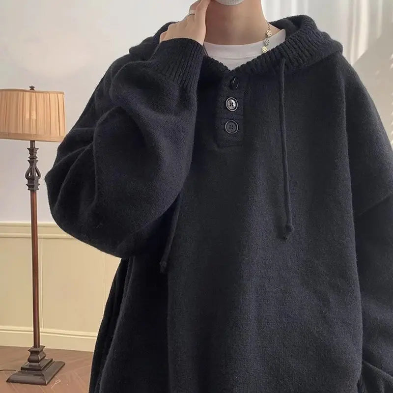 American style trend personalized trend lazy style for men and women hooded sweater loose and casual knit top for couples y2k Street King Limited