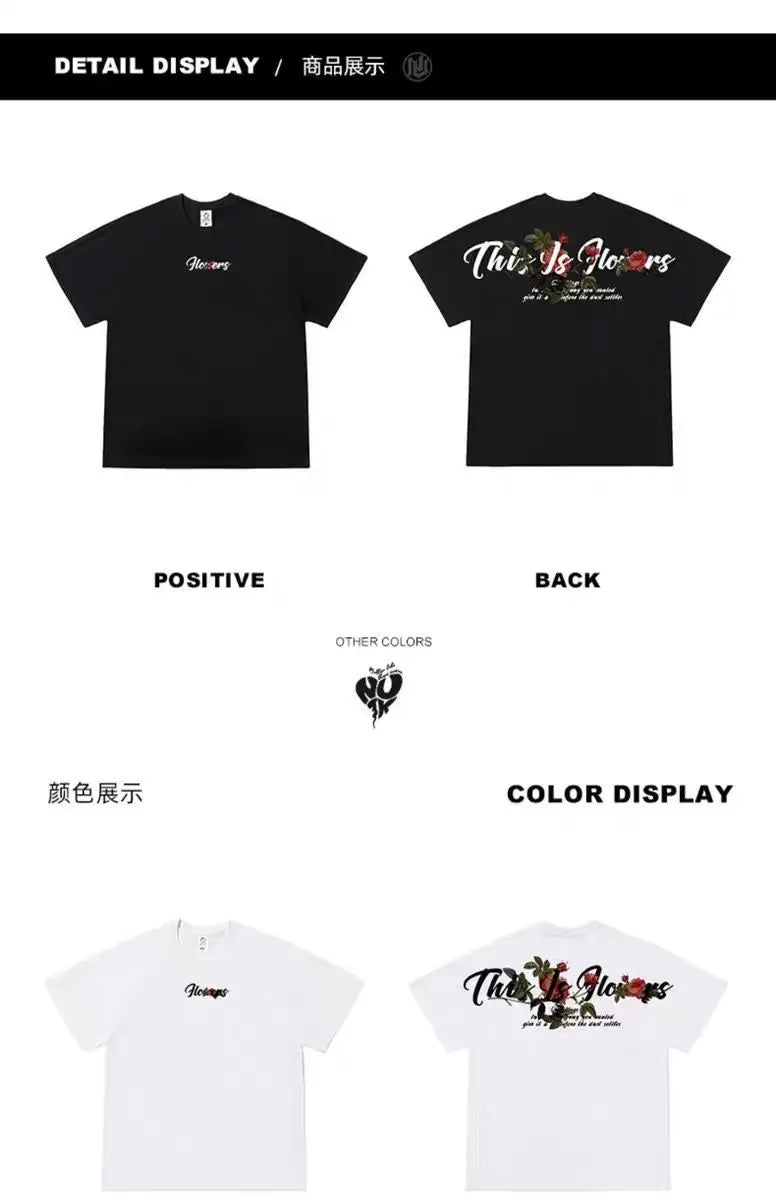 National trend American retro washed distressed short-sleeved t-shirt for men 2024 loose ins street style hip hop  men clothing Street King Limited