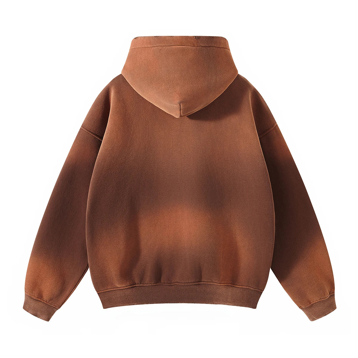 Autumn and Winter Washing Spray Dyeing Baggy Hoodies Distressed Hip Hop Gradient Men's and Women's Oversize Hooded Sweatshirts Street King Limited