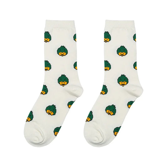 New Novelty Men embroidered Duck Tiger Street Skateboard Harajuku Athlete Socks Parkour Street Cotton Hip Hop one size 22CM a707 Street King Limited