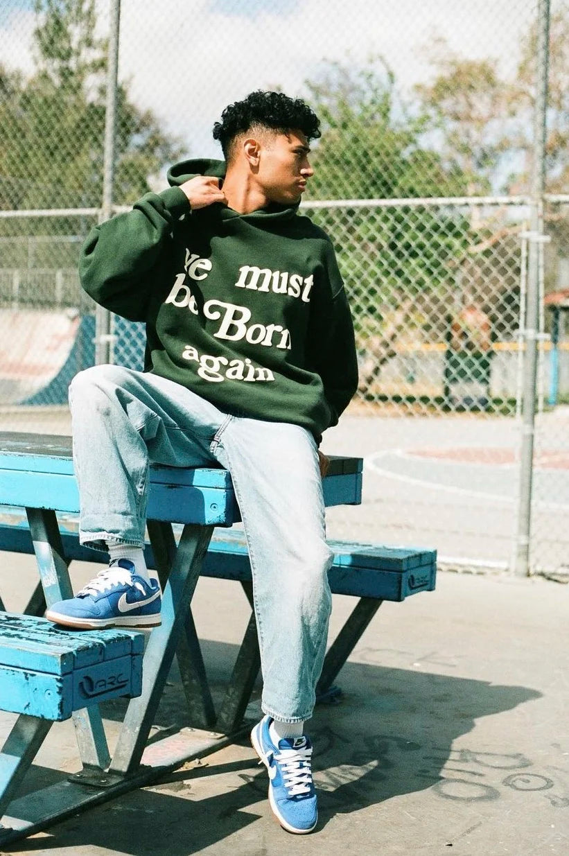 24ss 12 Colors CPFM KANYE WEST “ye must be born again” Letter Print High-Street Basic Hoodies Cotton Casual Hoodies For Men Street King Limited