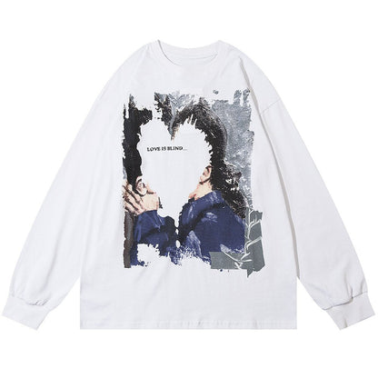 "Covered Face" Unisex Men Women Streetwear Graphic Sweatshirt Daulet Apparel