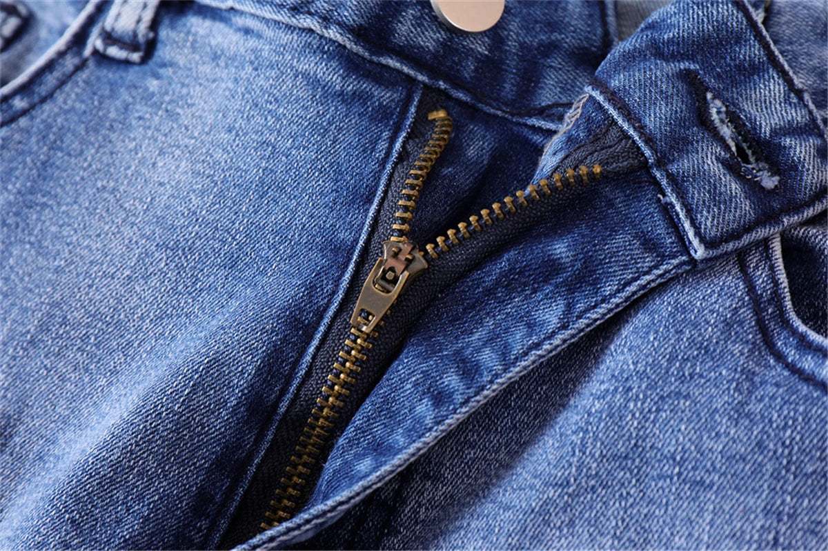 mens vintage jeans 2023 new ripped holes straight denim pants streetwear hip hop harajuku jeans trousers unique jeans style 3805