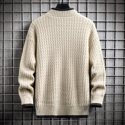 Brand Clothing Men's Loose Pullover Male Slim Fit Fashion Knitted Sweater Man  Thick Warm Pull Homme Retro Stripe Sweaters 4XL Street King Limited