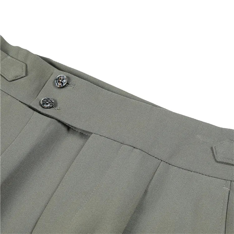 2024 High Quality Business Casual Draped High-waist Trousers Men Solid Color Formal Pants Male Formal Office Social Suit Pants Street King Limited