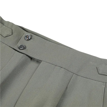 2024 High Quality Business Casual Draped High-waist Trousers Men Solid Color Formal Pants Male Formal Office Social Suit Pants Street King Limited