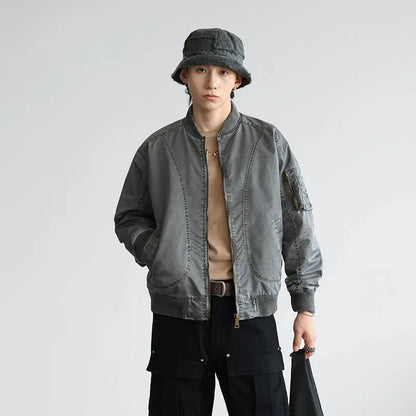 men streetwear fashion hip hop loose casual plus size cargo baseball jacket cityboy spring autumn bomber coat man outerwear baggy cargo bottoms