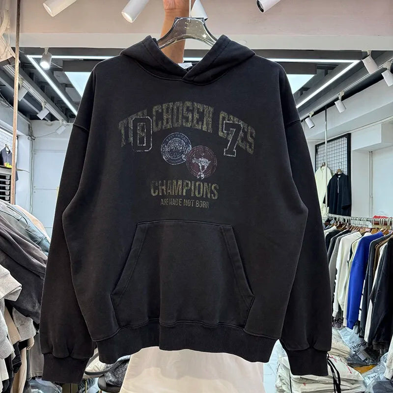 A woolen hoodie is loose Street King Limited