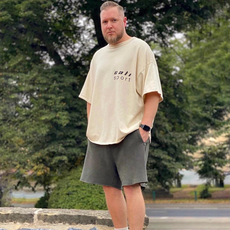 Good Quality New Kanye West Shorts High Street Chaopai Heavyweight Curled Edge Oversized Motion Casual Breeches Street King Limited