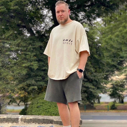 Good Quality New Kanye West Shorts High Street Chaopai Heavyweight Curled Edge Oversized Motion Casual Breeches Street King Limited