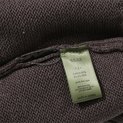 Undermycar 2023 New High Street Fashion Brand Worn Out Hole Large Loose Round Neck Sweater Brown Street King Limited