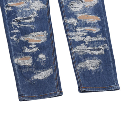 retro washed 3d printed fake distressed jeans hip hop denim pants streetwear jean pants mens harajuku cotton trousers joggers unique joggers style 2878