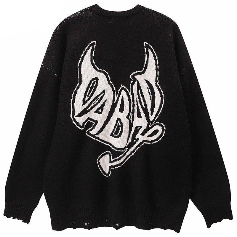 "The Devils Way" Unisex Men Women Streetwear Graphic Sweater Daulet Apparel