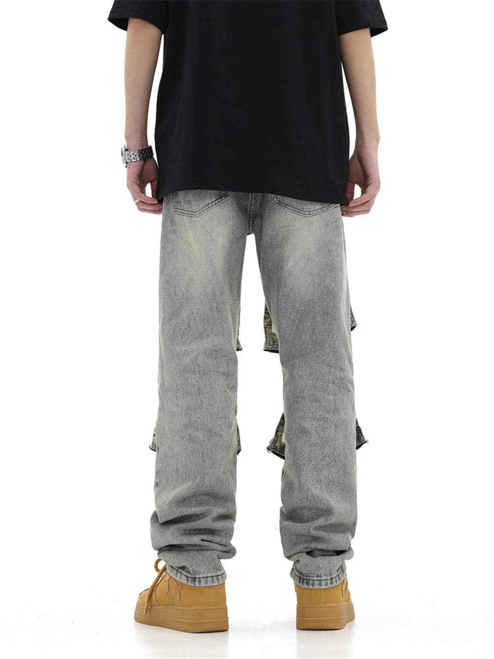 2024 ripped jeans high street straight trousers destroyed hole baggy denim pants vintage retro hip hop 1 unique jeans style 4495