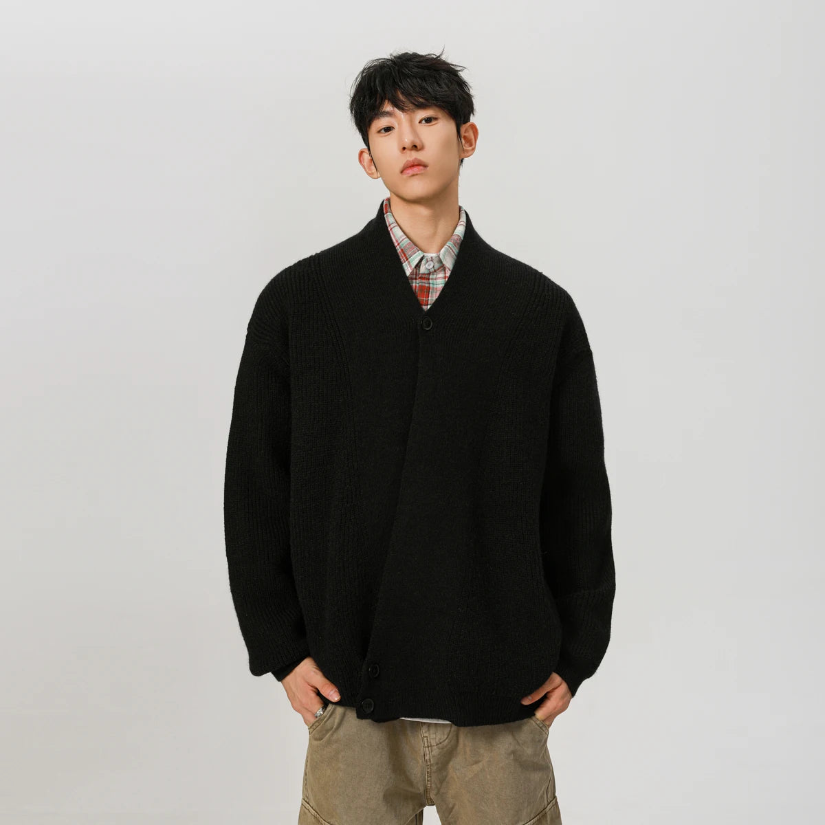 Cardigan Robe Sweater Men Loose Casual Retro Fashion Knitted Cardigan Cloak Coat Streetwear Knitwear Sweater Jacket Street King Limited