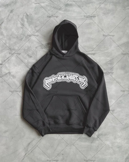 Solid color letter printing oversized pullover men's Y2K street hip-hop Harajuku loose all-match sweater top couple models Street King Limited