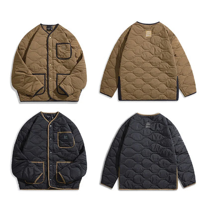autumn winter quilted jacket men thick plaid blazer jacket commuter man business streetwear fashion suit coat outerwear minimalist street pants