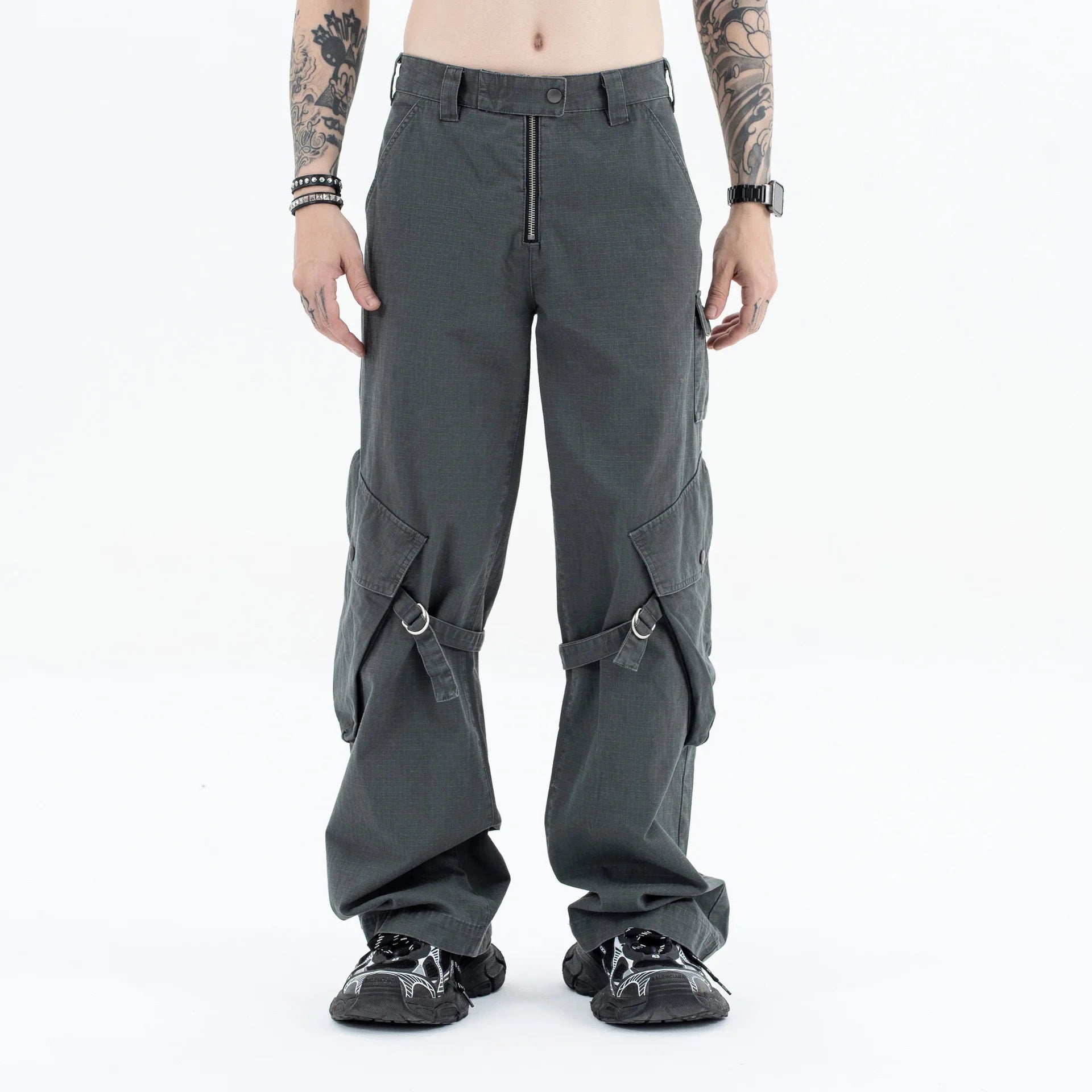 cargo pants with wide legs multi-pocket cargos