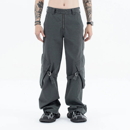 cargo pants with wide legs multi-pocket cargos