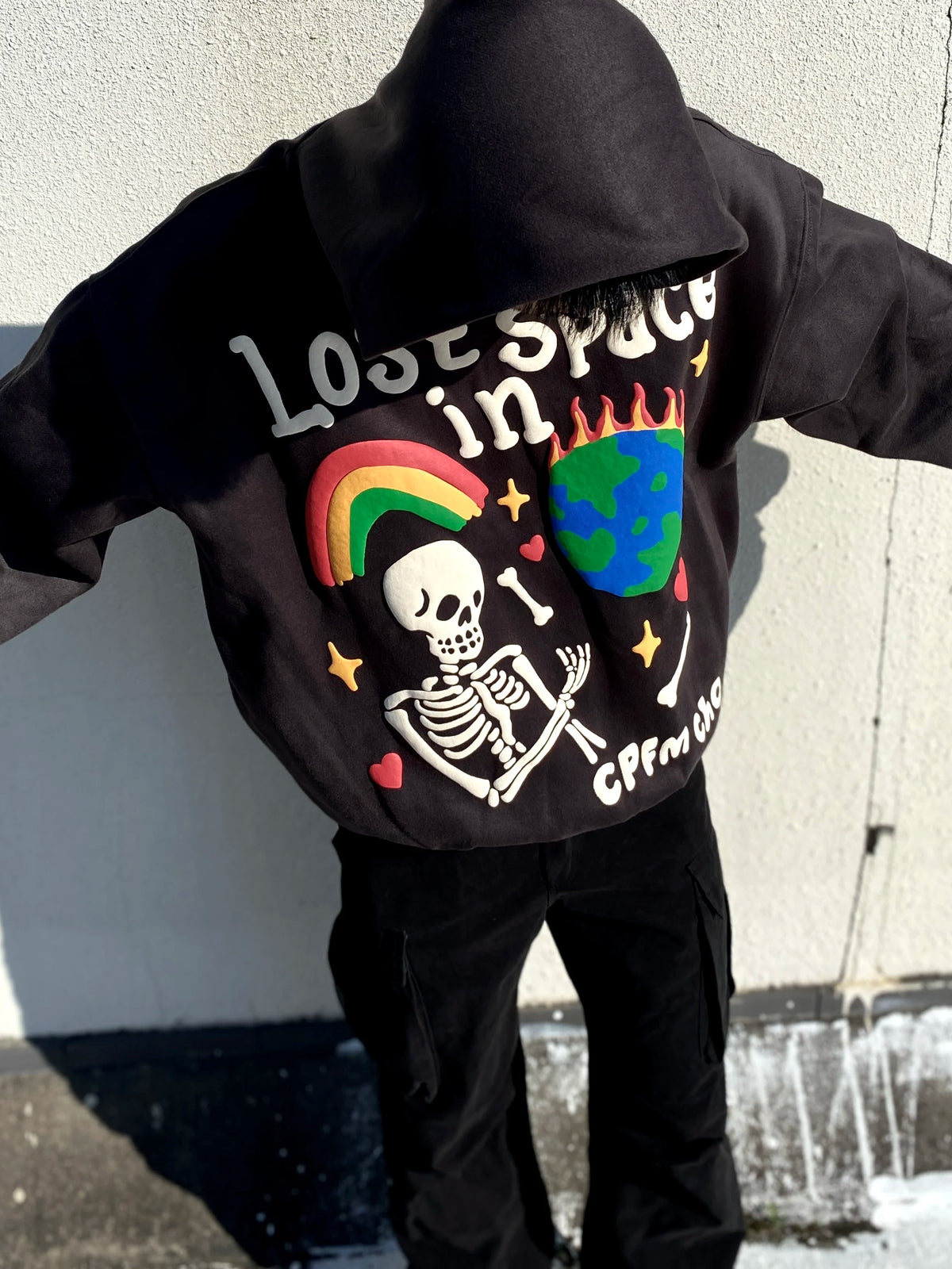 KANYE WEST Brand Fashion CPFM Foam 3D Print "Lost in Space" High-Street Oversized Cotton Hooded Sweatshirt Hoodie For Men Street King Limited