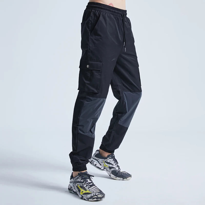 rainbowtouches patchwork men drawstring casual harajuku pants oversize sport streetwear jogging sportswear mens tracksuits unique default style 383