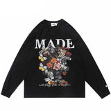 "Floral Basket" Unisex Men Women Streetwear Graphic Sweatshirt Daulet Apparel