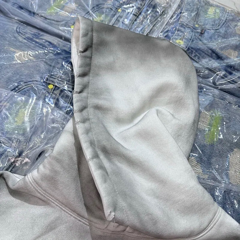 24AW do dirty damage print fleece hoodie Street King Limited