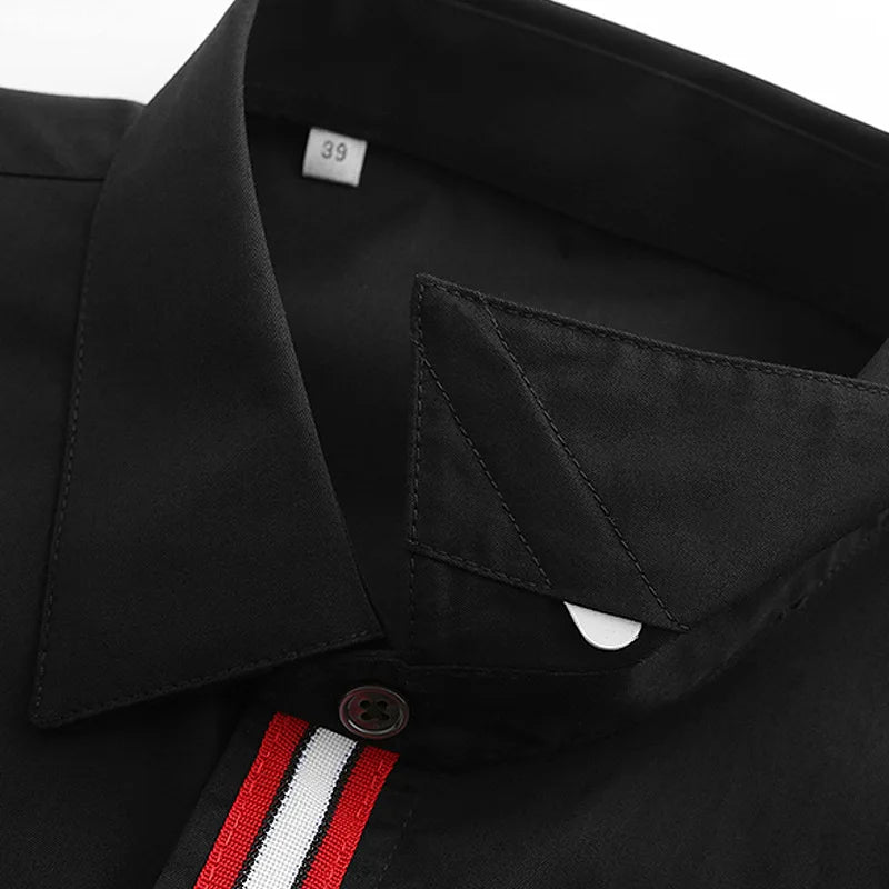 New 2021 Luxury Men Classic Embroidered bee stripe Ribbon Fashion Cotton Casual Shirts Shirt High Quality Short Sleeves A65 Street King Limited