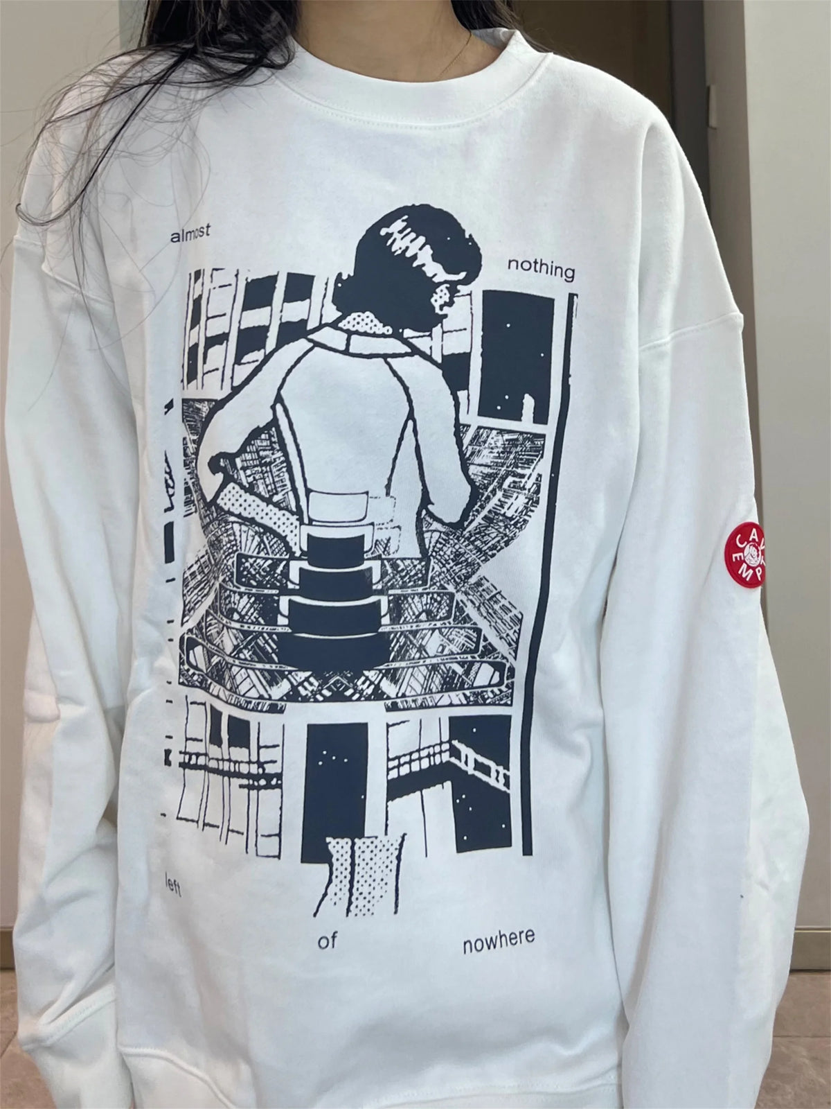 2024 CE Brand Fashion Abstract Comic Print High-Street Cleanfit Cotton Casual Loose Pullover Sweater Street King Limited