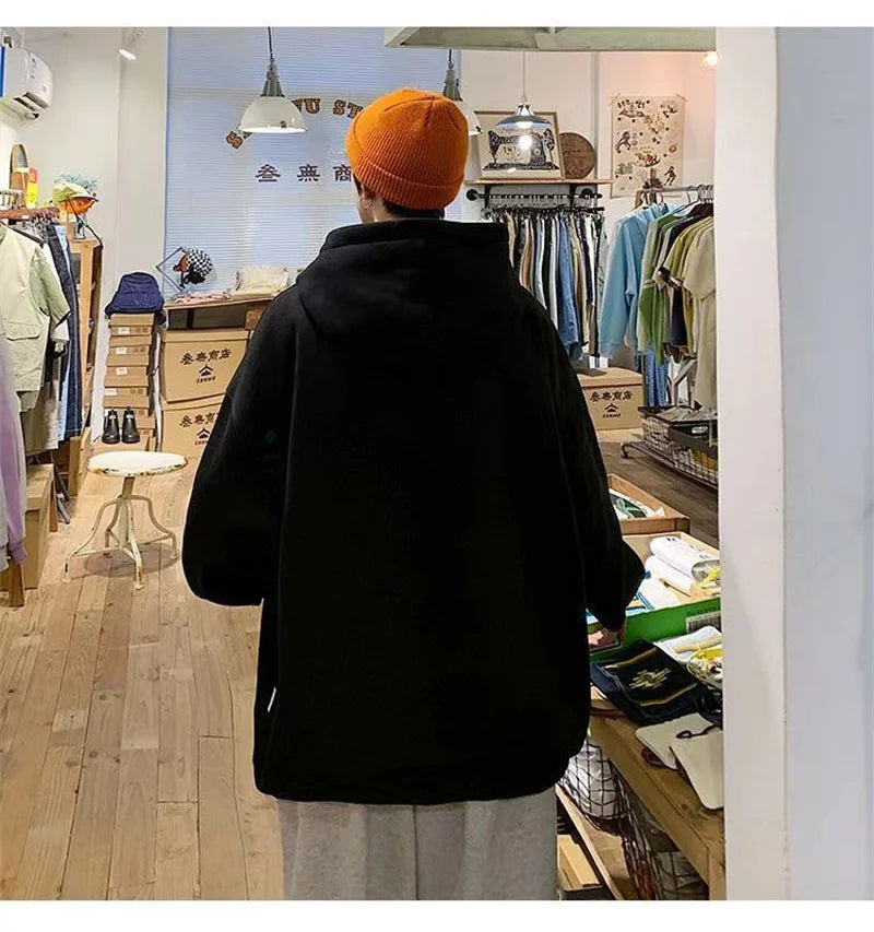 New Cartoon Astronaut Printed Pullover Hoodies For Men Autumn Letter Streetwear Oversized Hooded Sweatshirts Y2K Hip Hop Hoody Street King Limited