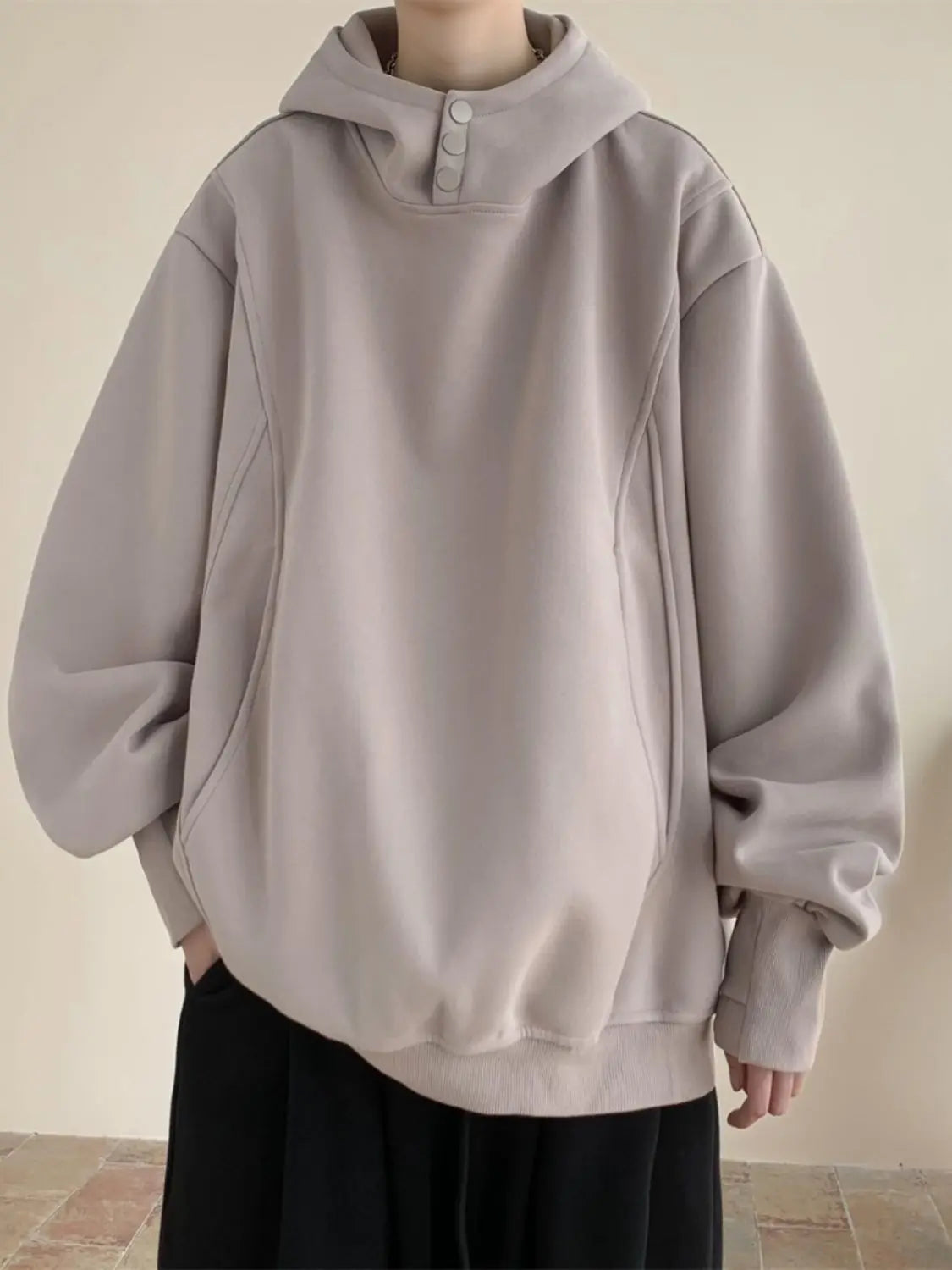 Sweatshirt men trendy autumn and winter American high street design niche heavy breasted hooded jacket plus velvet thickening Street King Limited