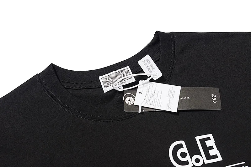 C.E T-shirts Men Woman Good Quality Cotton Casual Loose Vintage Abstract Face Printing Summer O-Neck CAVEMPT Top Tee Street King Limited